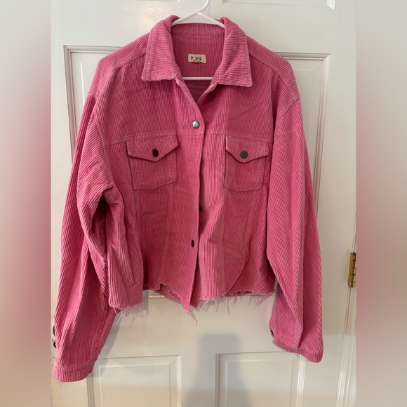 POL Jackets & Blazers - POL Pink Corduroy Jacket